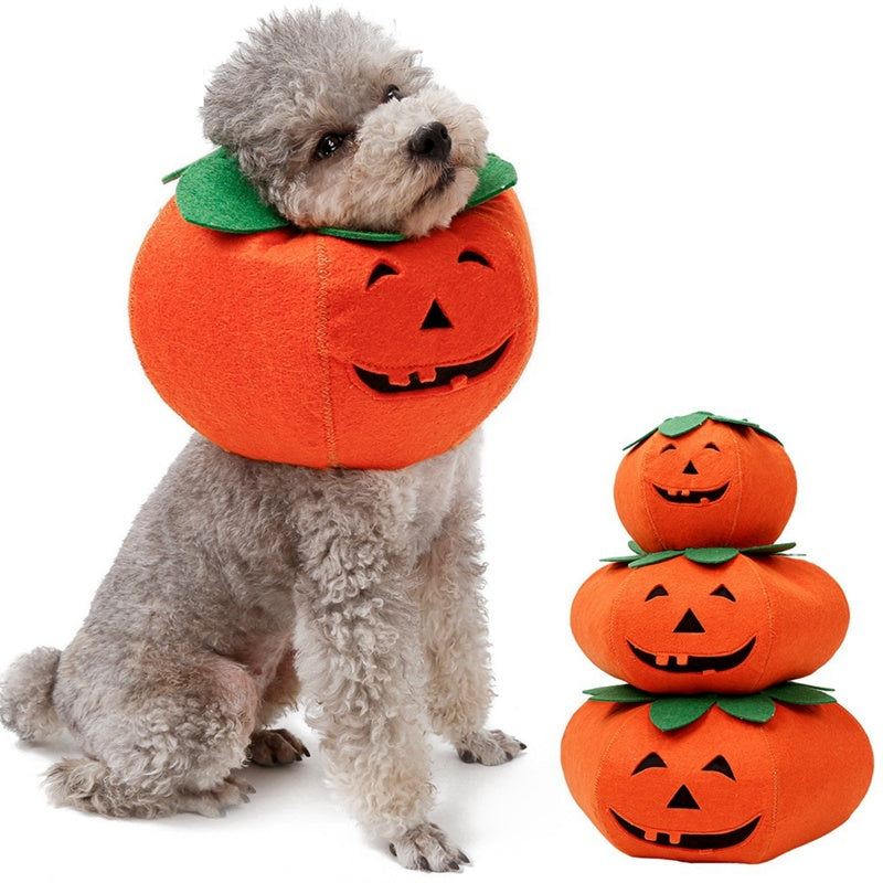 Cute Pumpkin Halloween Pet Collar Costume