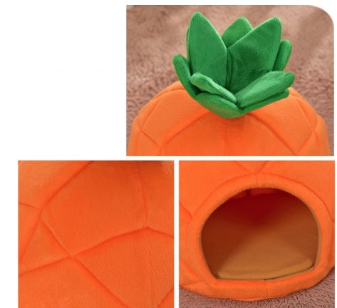 Fruit Paradise Pet Bed Collection: Watermelon, Strawberry, and Pineapple Designs