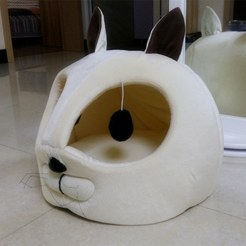 Luxurious Plush Cat Bed