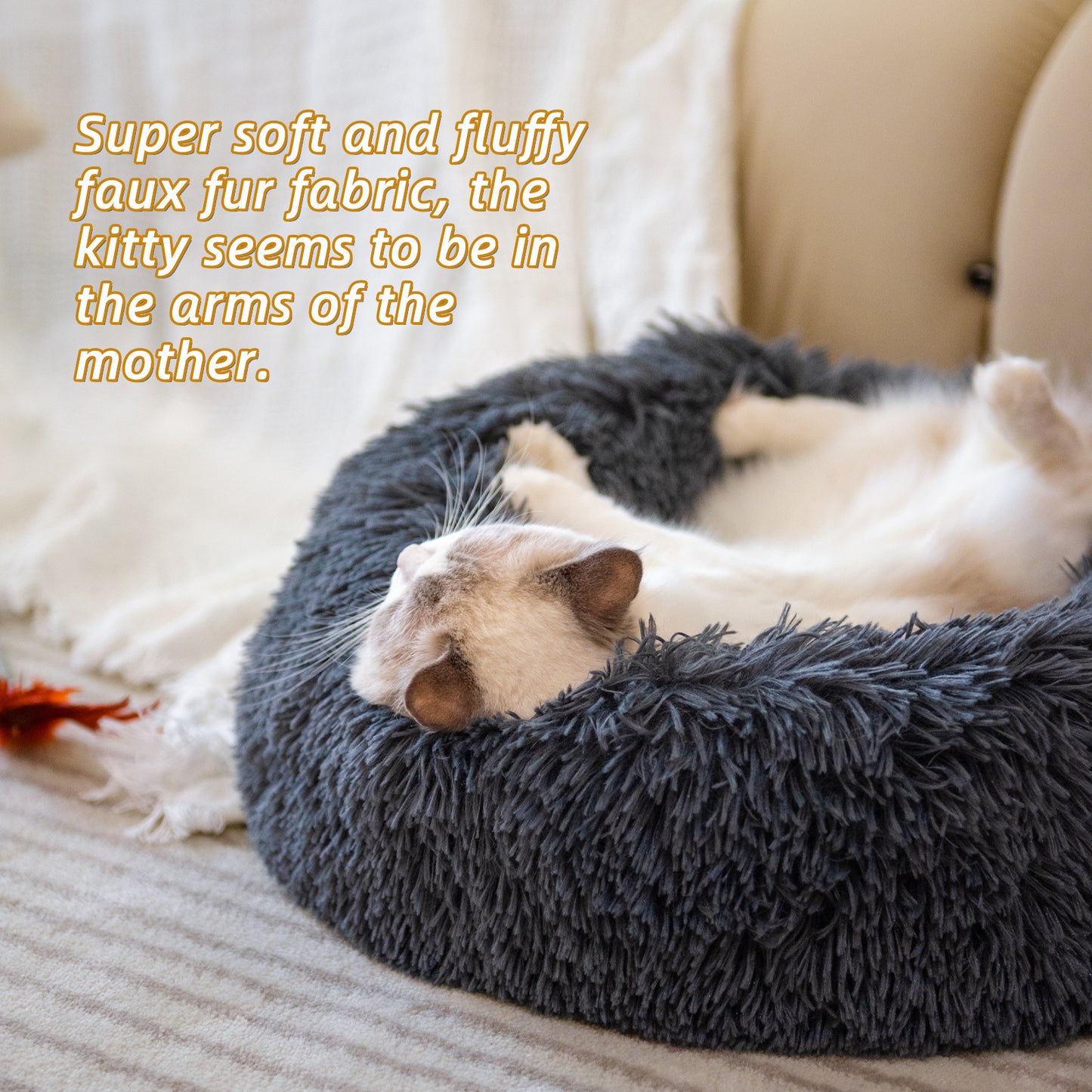 Luxurious Plush Donut Bed for Pets