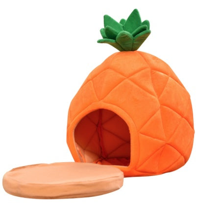 Fruit Paradise Pet Bed Collection: Watermelon, Strawberry, and Pineapple Designs