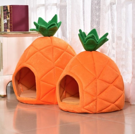 Fruit Paradise Pet Bed Collection: Watermelon, Strawberry, and Pineapple Designs