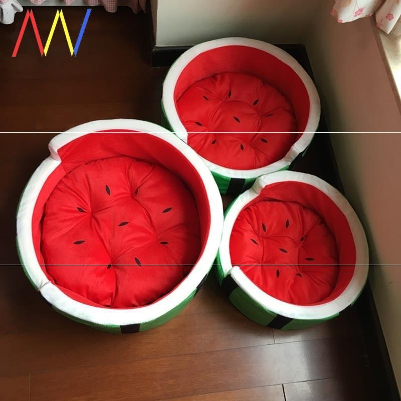 Fruit Paradise Pet Bed Collection: Watermelon, Strawberry, and Pineapple Designs