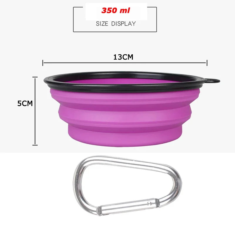 Collapsible Dog Bowl: Portable Silicone Pet Feeder for Outdoor Adventures