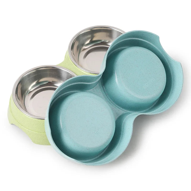 Stainless Steel Double Small Pet Bowls