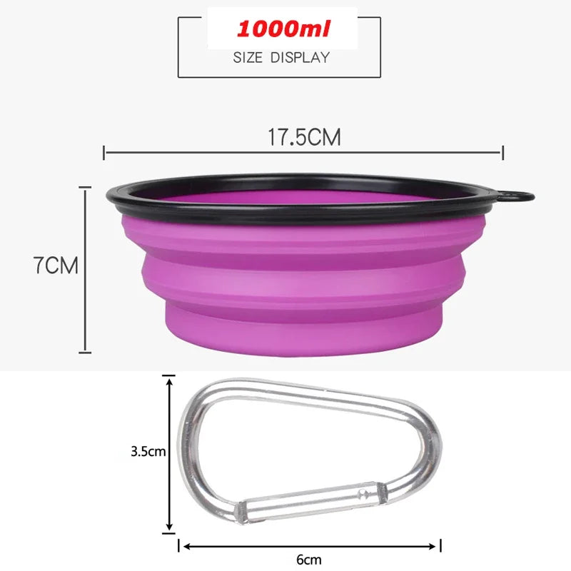 Collapsible Dog Bowl: Portable Silicone Pet Feeder for Outdoor Adventures