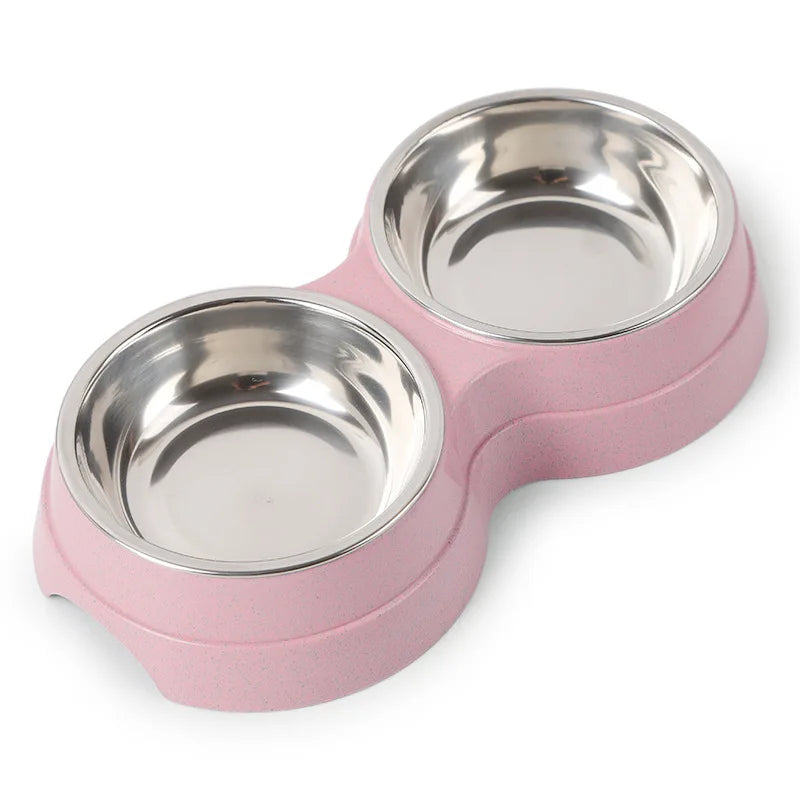 Stainless Steel Double Small Pet Bowls