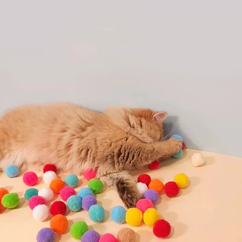 Interactive Cat Pompom Launcher