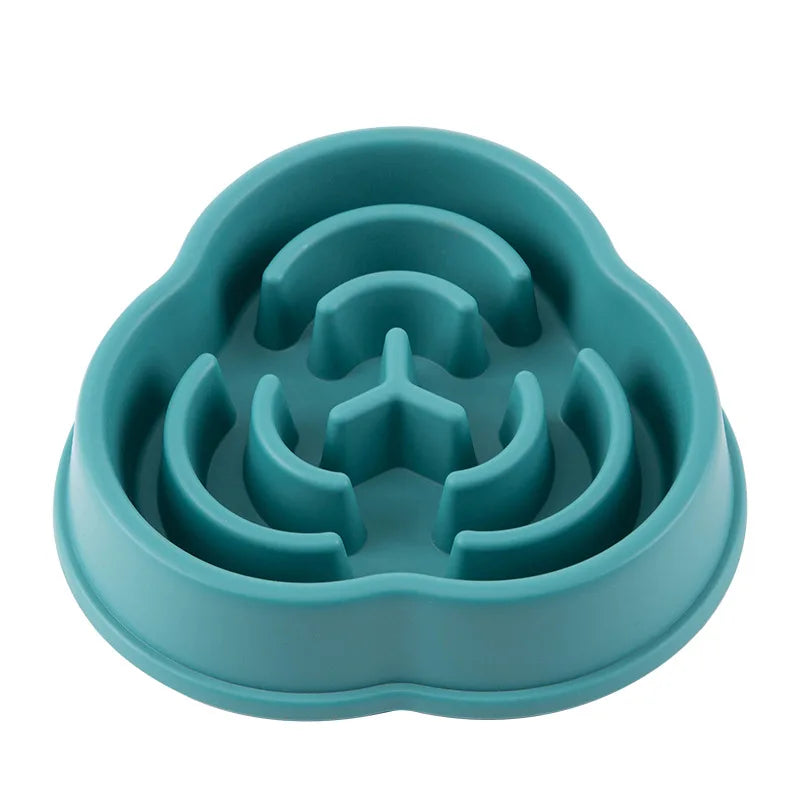 Healthy Pet Slow Feeder Bowl: Round, Anti-Choking Design for Cats and Dogs - Non-Slip, Multiple Colors and Shapes Available!