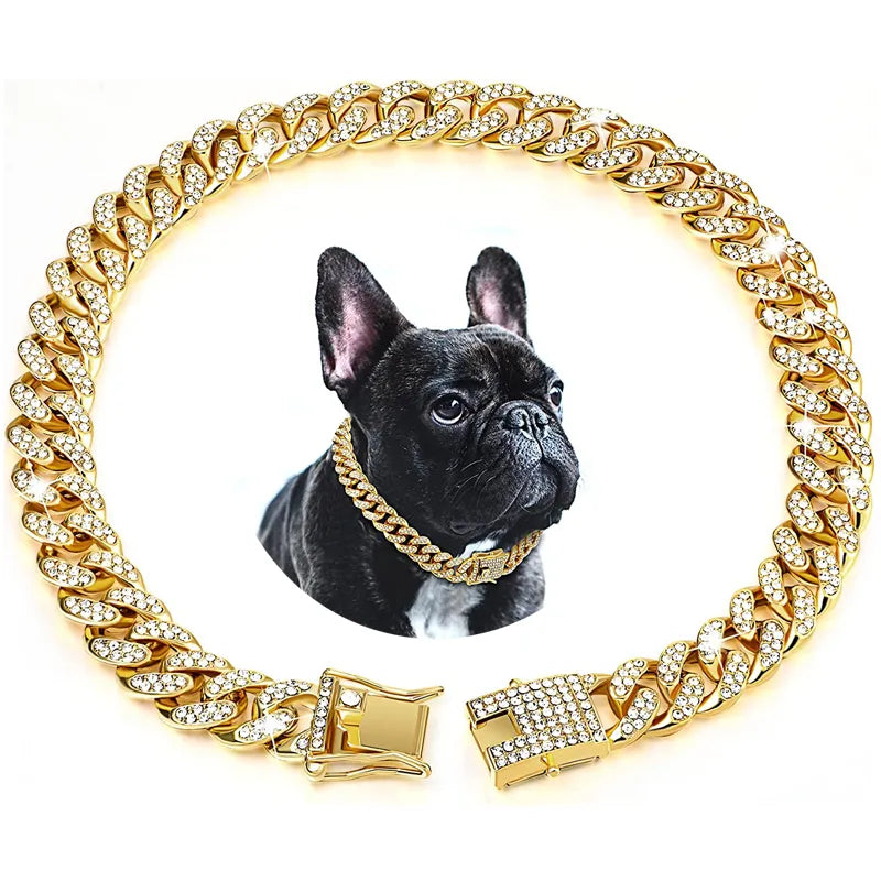 Opulent Gold Cuban Link Dog Chain Collar