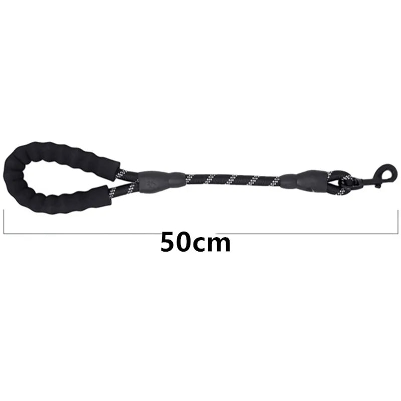 Reflective Short Dog Leash with Comfortable Handle: Ideal for Large Dog Walking