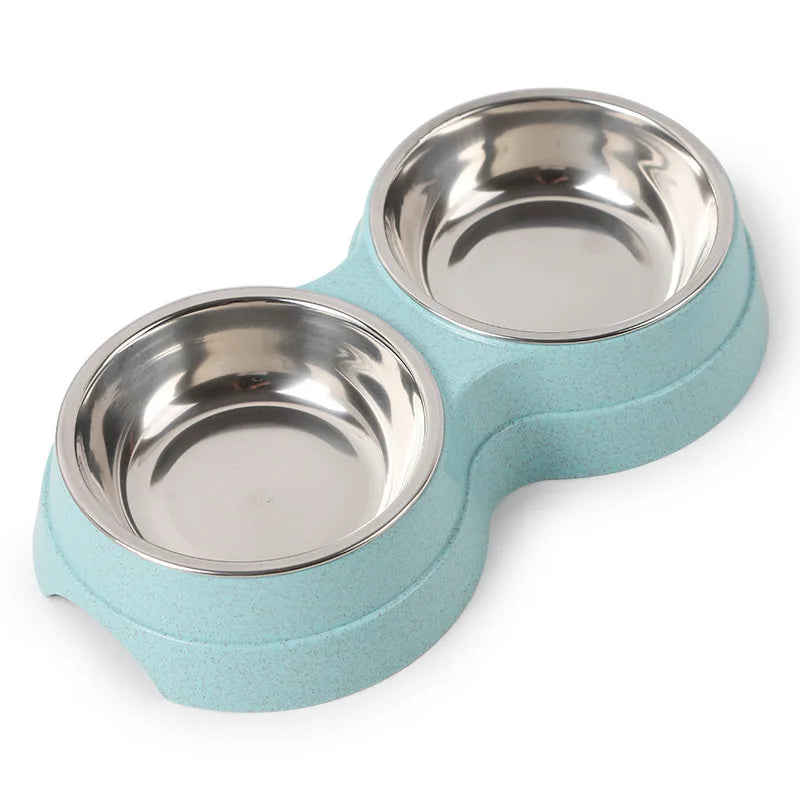 Stainless Steel Double Small Pet Bowls