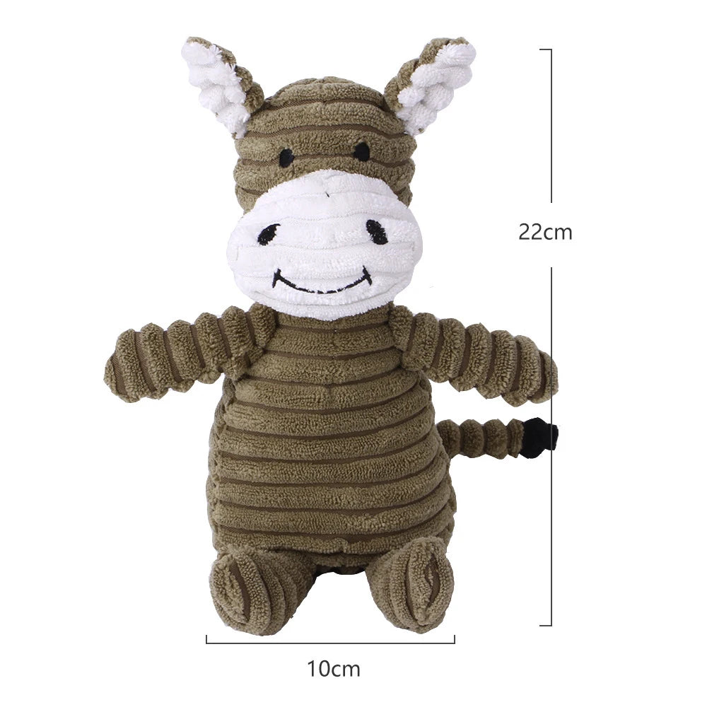 Bite-Resistant Corduroy Squeaky Toys