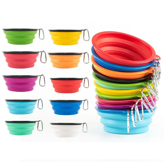 Collapsible Dog Bowl: Portable Silicone Pet Feeder for Outdoor Adventures