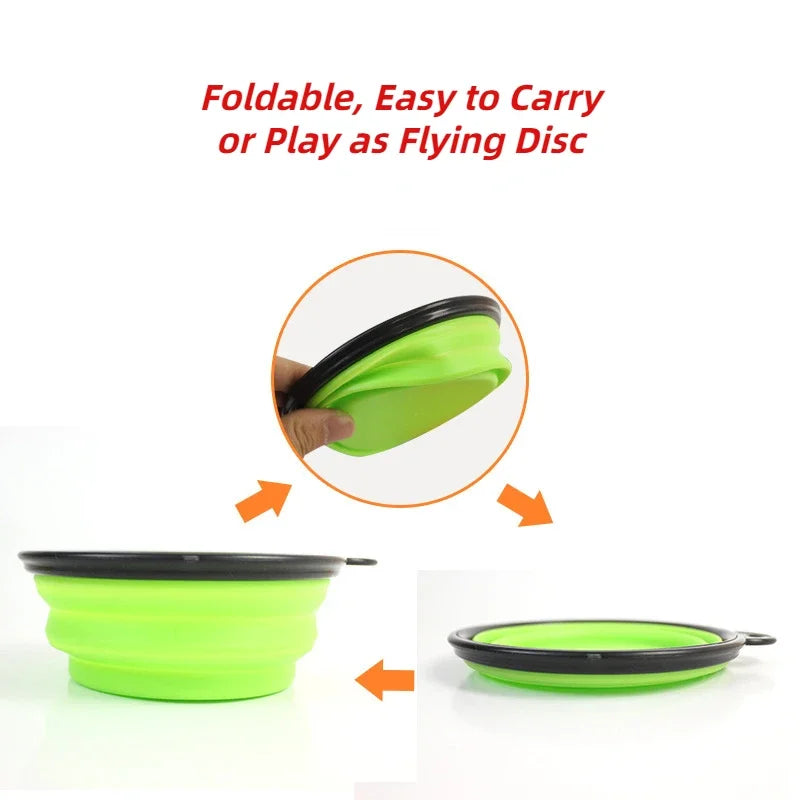 Collapsible Dog Bowl: Portable Silicone Pet Feeder for Outdoor Adventures