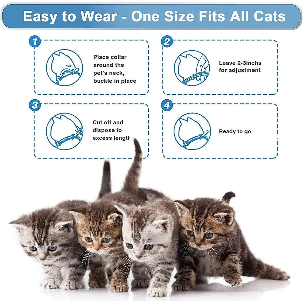 Natural Calm: Adjustable Anxiety-Reducing Pheromone Collar for Cats - Safe and Effective Anxiety Relief!