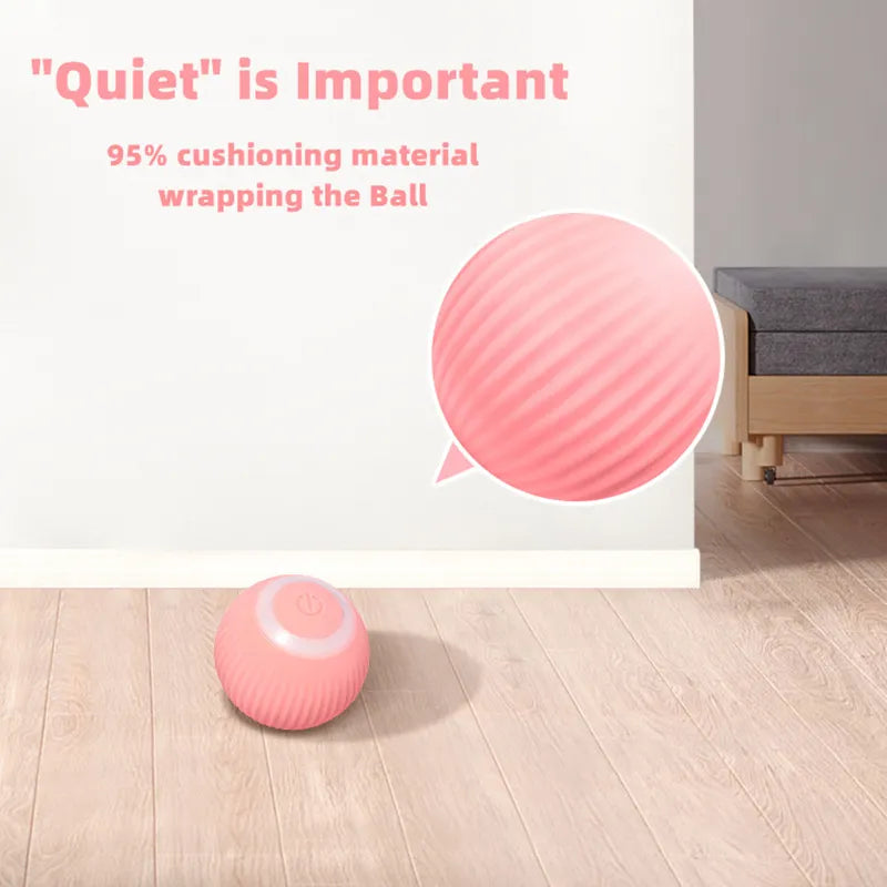 Smart Interactive Cat Ball: Self-Rolling Toy for Indoor Fun!