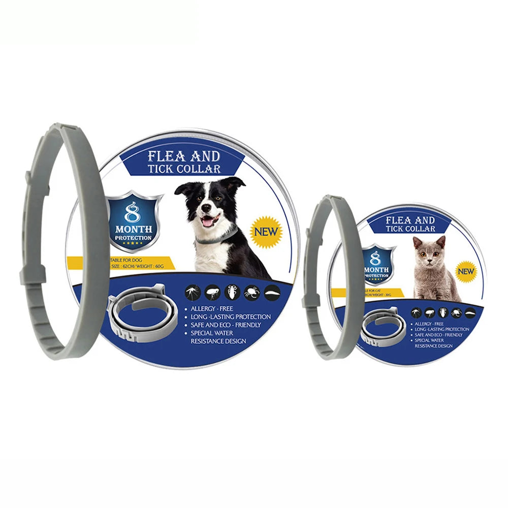 Adjustable Flea & Tick Prevention Pet Collar: Effective Pest Control for Dogs & Cats