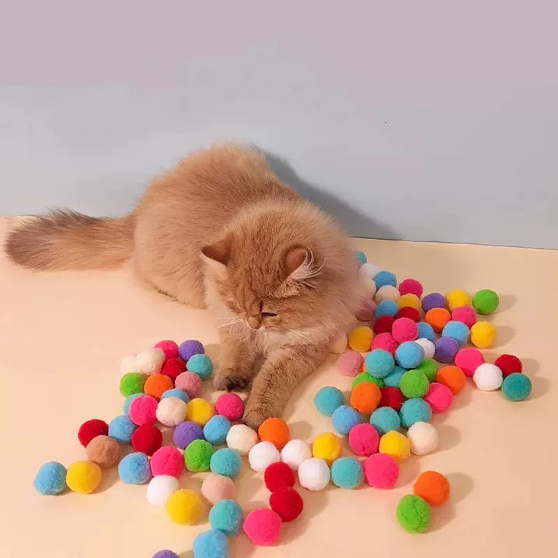 Interactive Cat Pompom Launcher