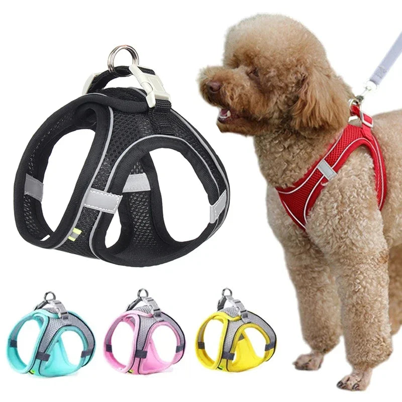 Reflective Breathable Adjustable Pet Harness Set