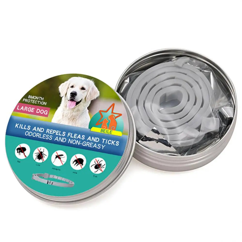 Pest-Repellent Adjustable Pet Flea and Tick Collar: Effective Prevention for Dogs and Cats