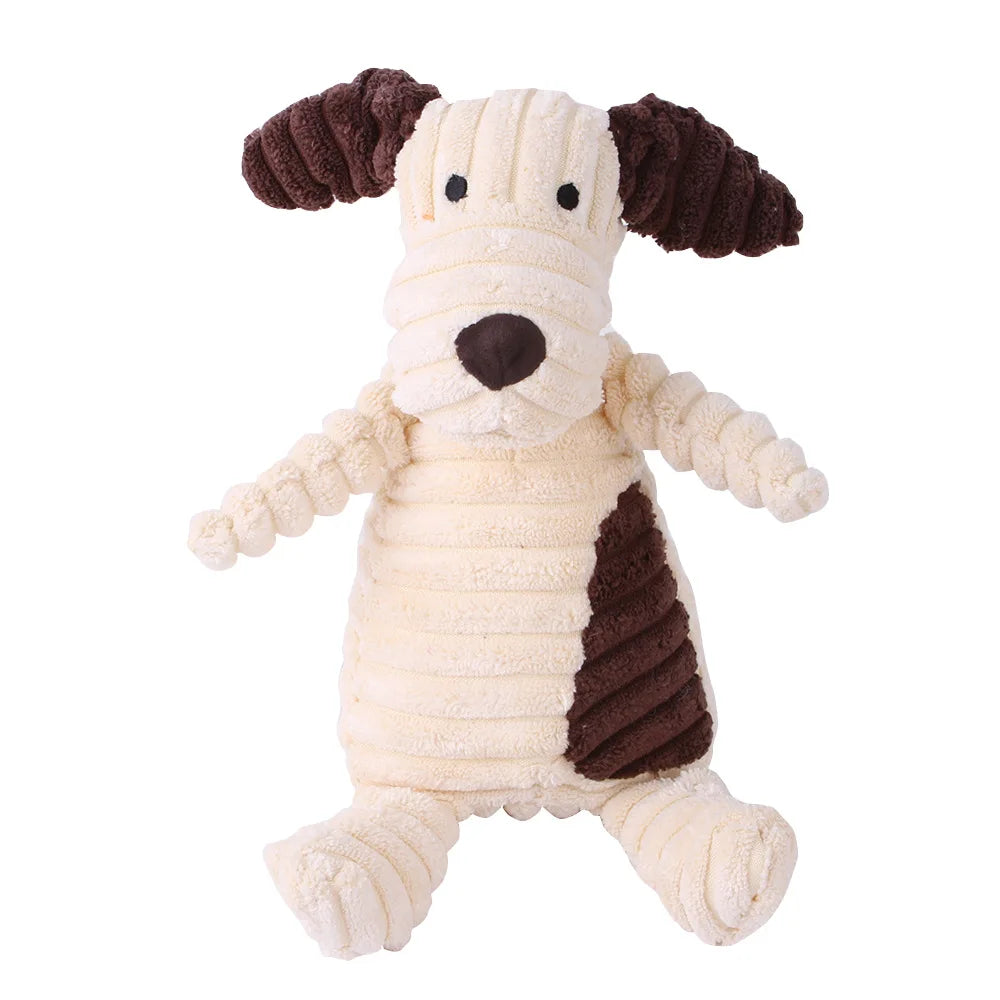 Bite-Resistant Corduroy Squeaky Toys