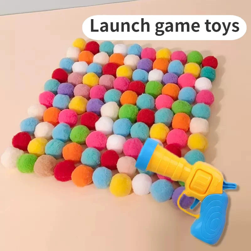 Interactive Cat Pompom Launcher