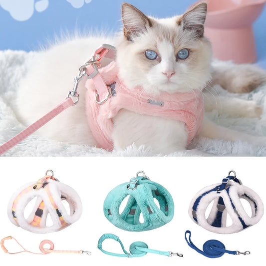 Premium Winter-Ready Cat and Puppy Harness Set