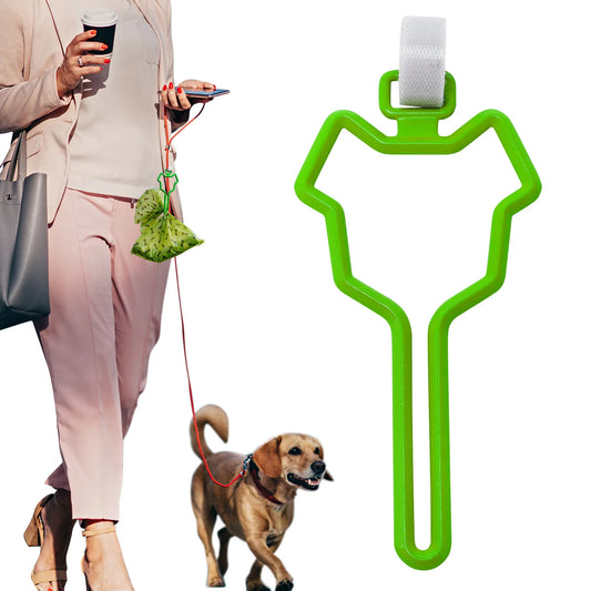 Hands-Free Dog Poop Bag Dispenser with Traction Rope