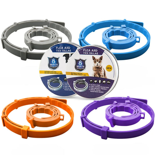 Adjustable Flea & Tick Prevention Pet Collar: Effective Pest Control for Dogs & Cats