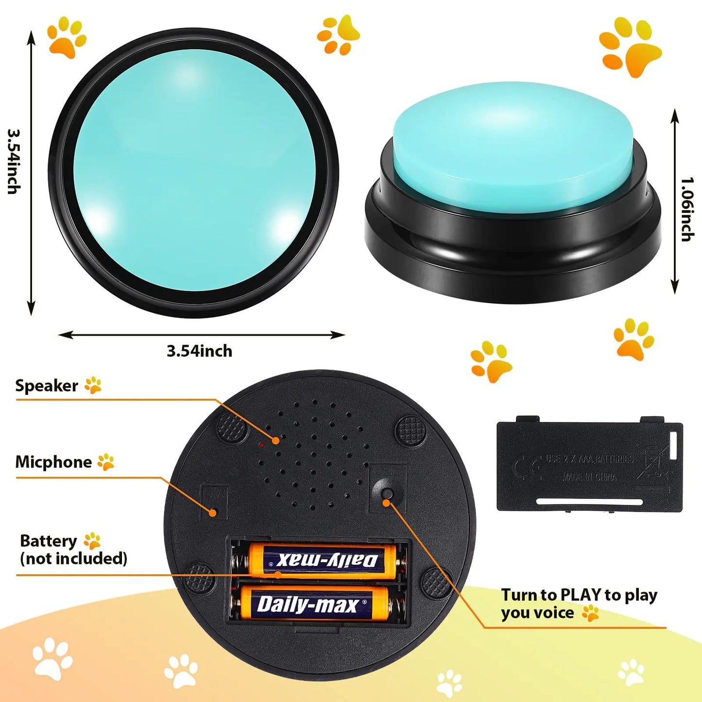 Portable Communication Buttons for Dogs