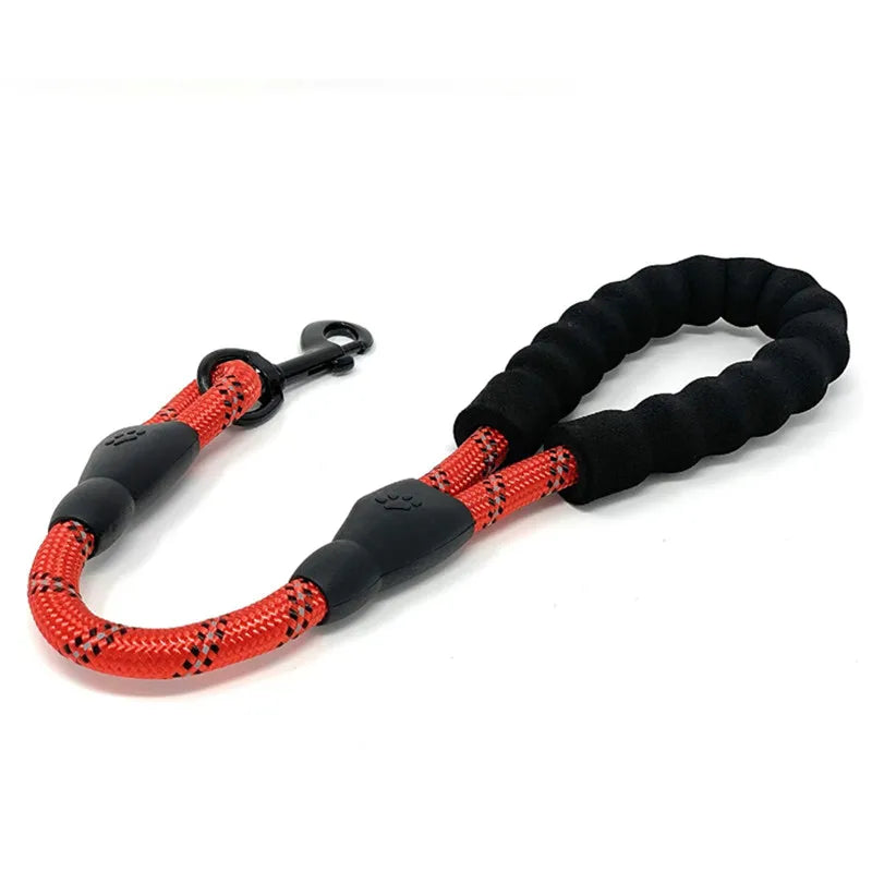 Reflective Short Dog Leash with Comfortable Handle: Ideal for Large Dog Walking