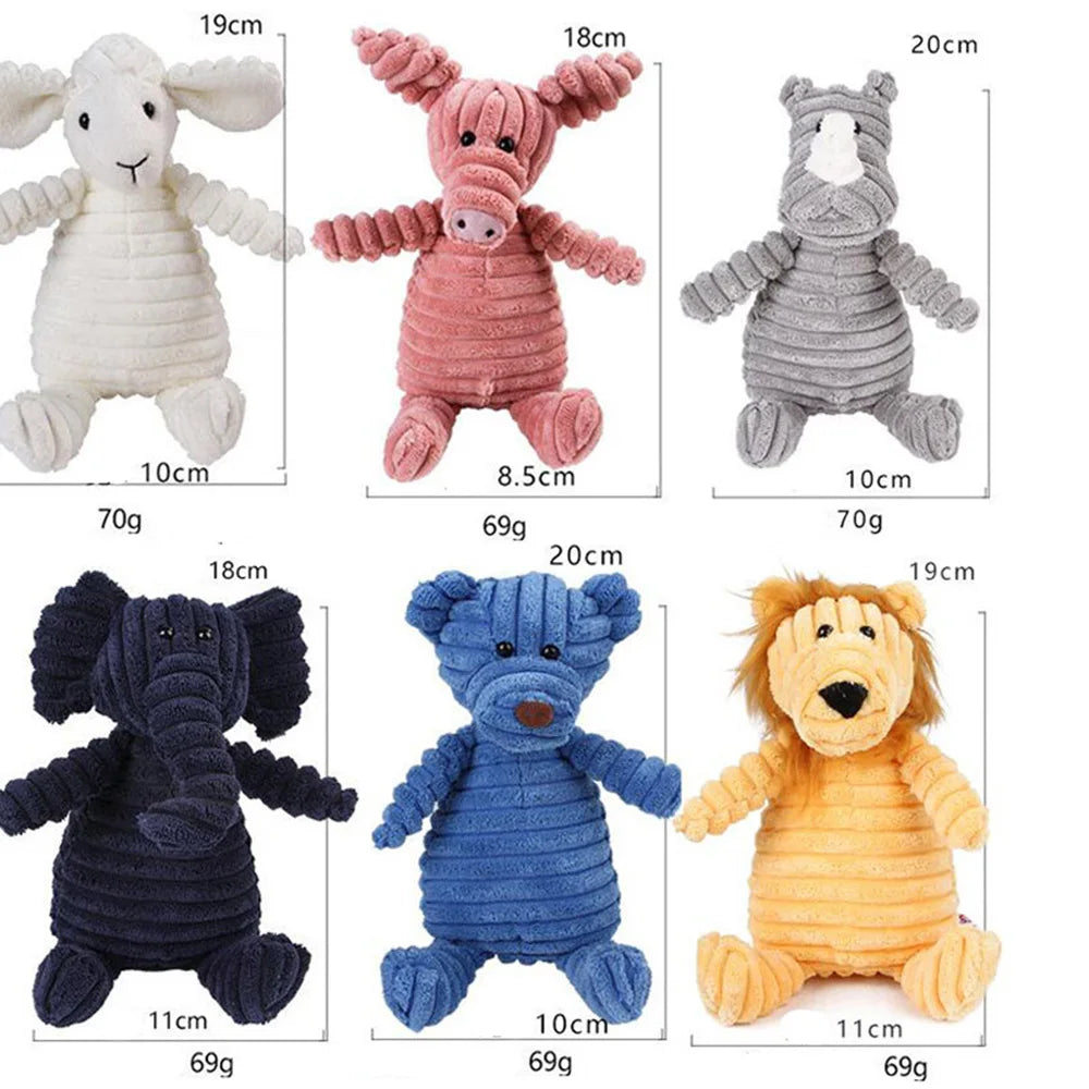 Bite-Resistant Corduroy Squeaky Toys