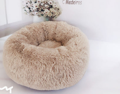 Luxurious Plush Donut Bed for Pets